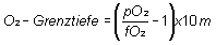 Formel für Maximum Operating Depth